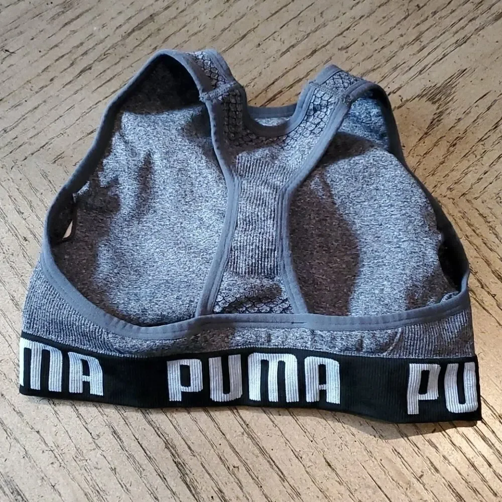 Puma size small gray sports bra.